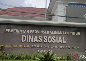 Kantor Dinsos Kaltim yang berlokasi di jalan Basuki Rahmat, Samarinda.