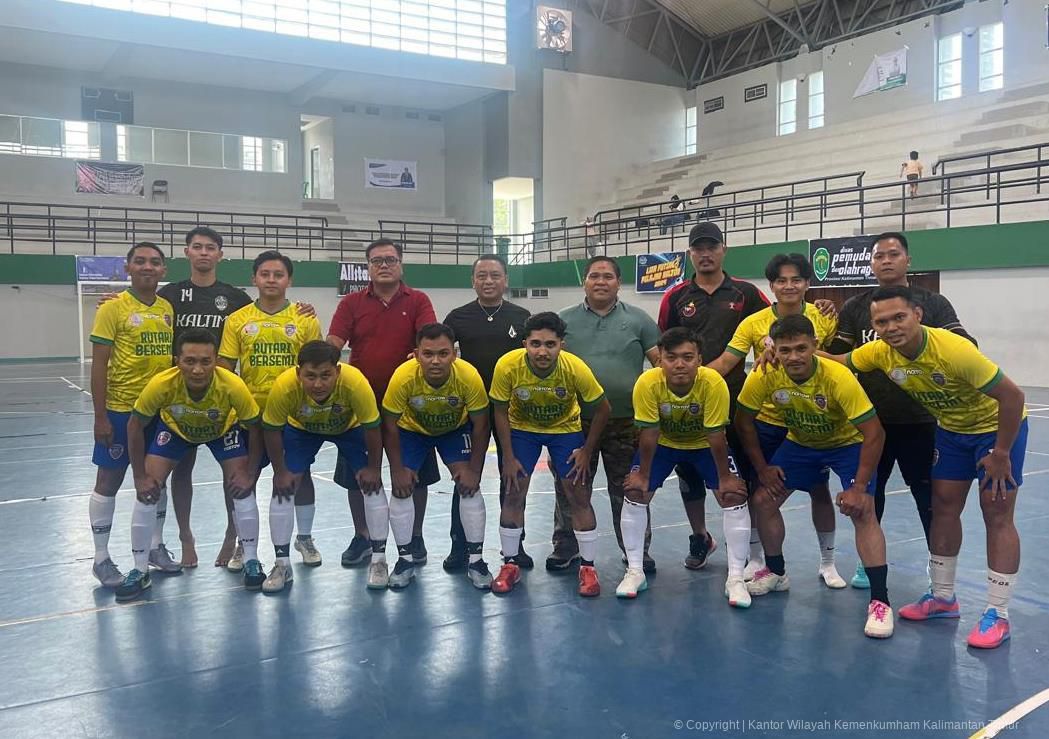 Tim Kumham Kaltim Juara Turnamen Futsal HUT Korpri ke-53 (foto : Humas Kemenkumham Kaltim)