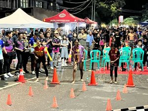 Pelaksanaan Run Street Ramadan yang diikuti oleh kaum perempuan. (Foto: MF/Sinarkaltim.id)
