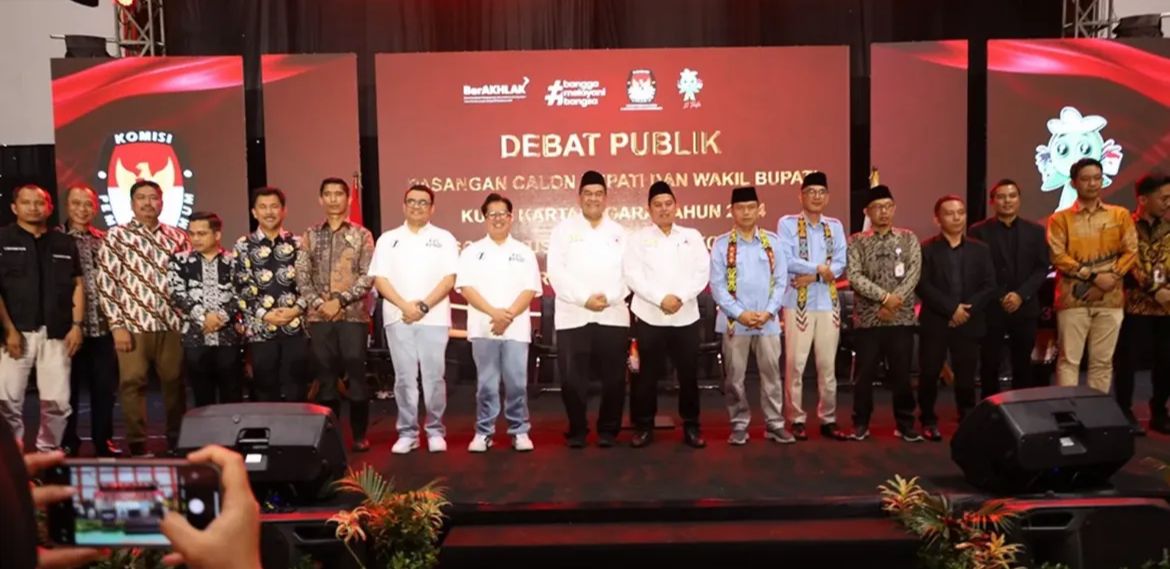 Debat publik paslon pasangan calon wakil bupati Kukar (foto : Prokom Kukar)