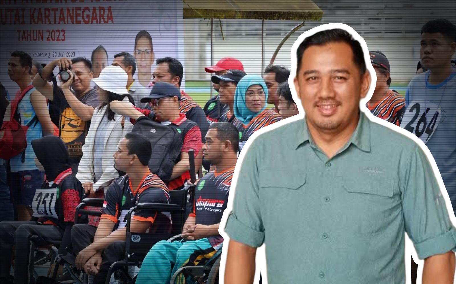 Kepala Bidang Kepemudaan dan Kewirausahaan Dispora Kukar, Dery Wardhana akan menyipkan skema untuk pelatihan kewirausahaan untuk atlet disabilitas Kukar. (Kolase oleh Sinarkaltim.id)