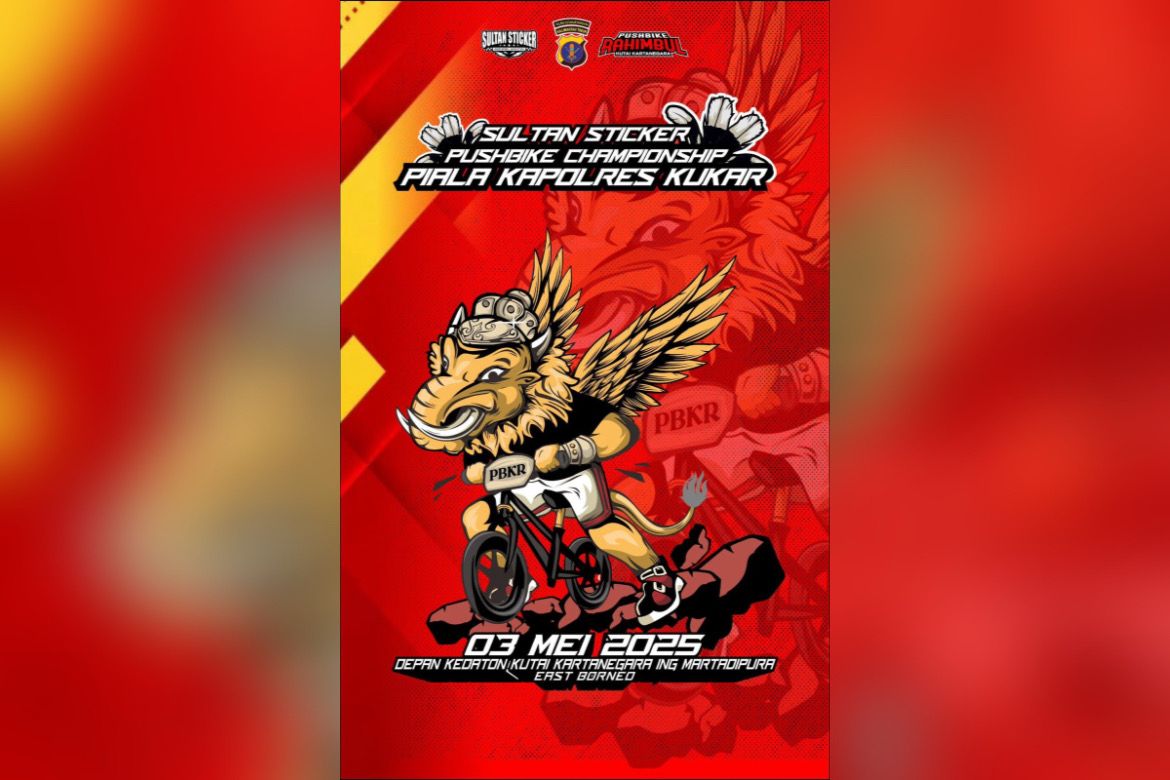Pagelaran Push Bike yang bertajuk Sultan Sticker Pushbike Championship Piala Kukar Kapolres. (Foto: Pamflet polres)